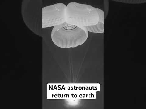 NASA astronauts return to earth after 197 days in space #space #news #rocket #nasa
