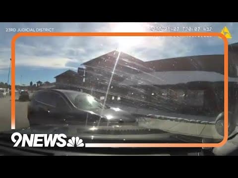 Dashcam shows man in stolen car crashing into police cars
