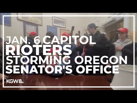 Video shows Jan. 6 Capitol rioters storming Oregon senator's office