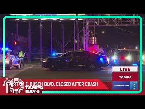 Pedestrian hospitalized after getting hit by car on Busch Boulevard