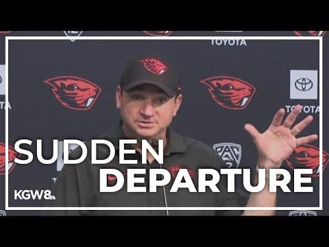 Oregon State University reeling after head football coach’s sudden departure
