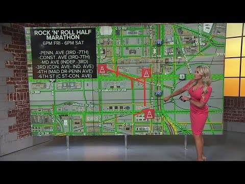 DC road closures ahead of Rock 'n' Roll Half Marathon and 5K on Saturday