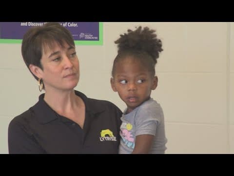 Little girl reunites with first responders who helped save her life