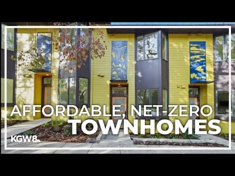Affordable net-zero townhomes for first-time buyers in Portland
