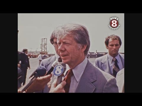 Governor Jimmy Carter arrives at San Diego's Lindbergh Field June 1976