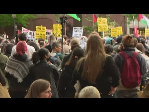 Pro-Palestine encampment protest at George Washington University