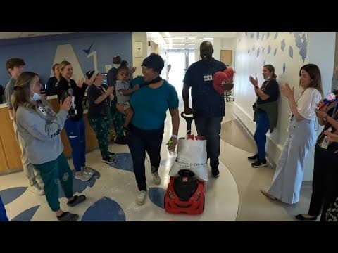 Family going home after their 1-year-old boy receives heart transplant at Nationwide Children's