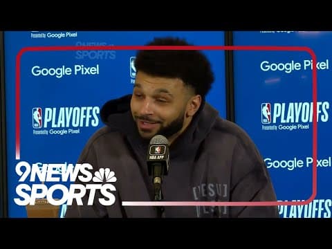 Jamal Murray speaks to media after hitting game-winning shot in playoff game vs. Los Angeles Lakers