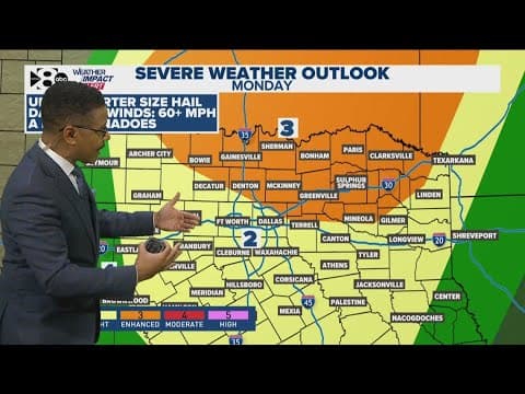 DFW severe weather update: Latest forecast (8 a.m. Monday)