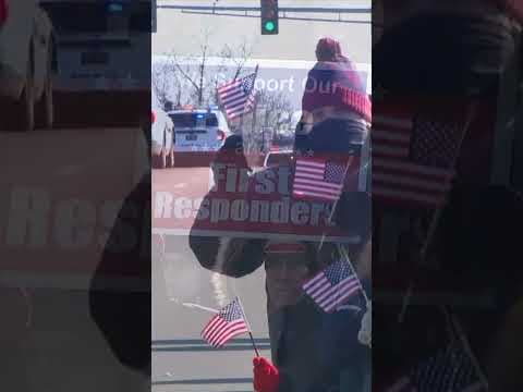 The community paid respects along the procession route for three fallen Burnsville responders.