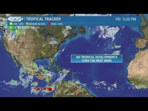 Friday 5 PM Tropical Update: No threats to the Gulf for the next week.