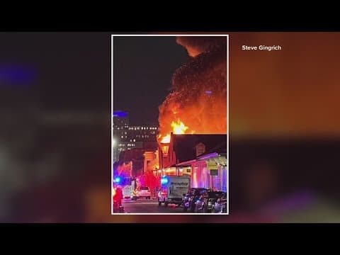 Building catches fire near Toulouse and Dauphine Street