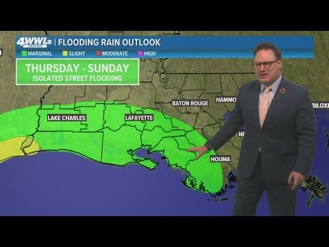New Orleans Weather: Gulf system increasing rain chances