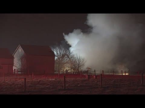 Dozens of goats dead after a barn fire in Licking County