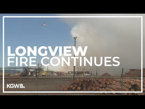 Fire continues to burn at Longview paper mill