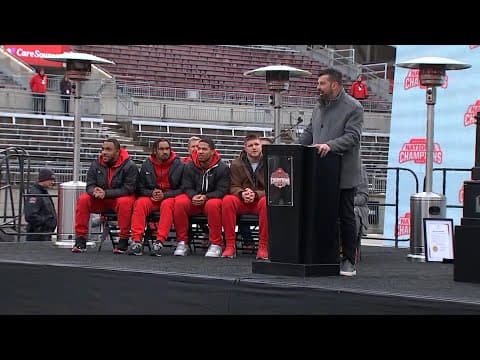Ohio State full national championship celebration at Ohio Stadium