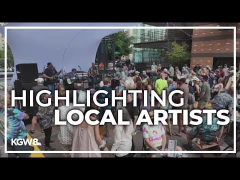 Enjoying Music on Main in downtown Portland