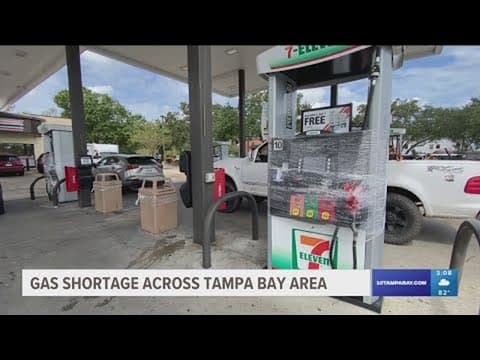 Cars line up at gas stations across Tampa Bay amid shortage after Milton