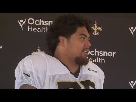 Saints first-round O-lineman on compliments received by teammates in training camp