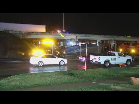Traffic Alert: 18-wheeler dangles off I-35W, officials working to remove the truck