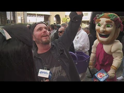 Bacchus arrives: Actor Kevin Dillon arrives at the Hilton Riverside