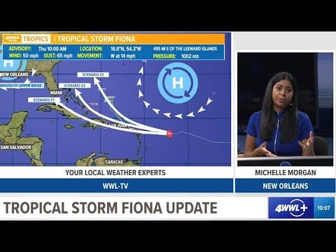 Thursday 10 AM Tropical Storm Fiona Update