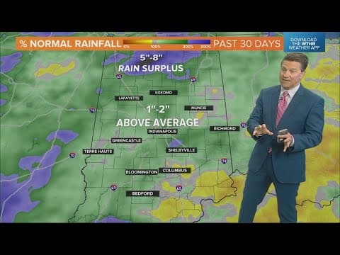 Scattered downpours have pushed the drought out of Indiana for now