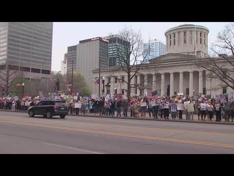 Protestors gather at Ohio Statehouse for national 'Day of Action'