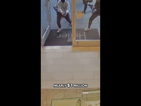 CAUGHT ON CAMERA | Wild video shows huge mob storm and rob California jewelry store