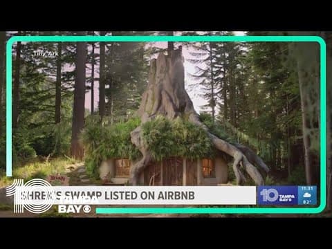 Donkey invites you to book a stay at 'Shrek's Swamp'