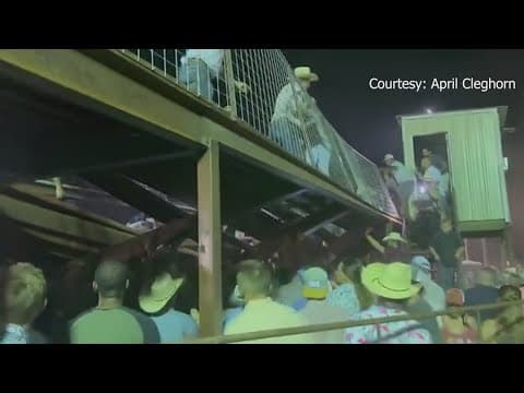 Multiple recovering after bleachers collapse at a Texas county fair