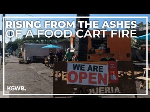 Food cart returns to North Portland after catching fire