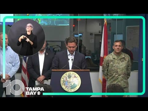 Gov. DeSantis speaks as leaders continue to prep for Tropical Storm Idalia
