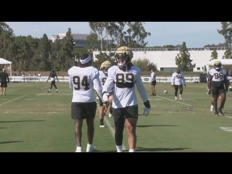 Homecoming night: Saints practicing at Tulane