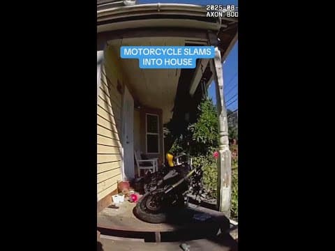Convicted felon crashes motorcycle into home in Pierce County
