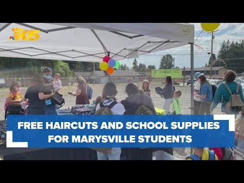 Marysville nonprofit gives out free backpacks, haircuts and school supplies at back-to-school event