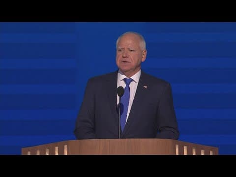 Kamala Harris' running mate Tim Walz introduces himself in star-studded day 3 of DNC