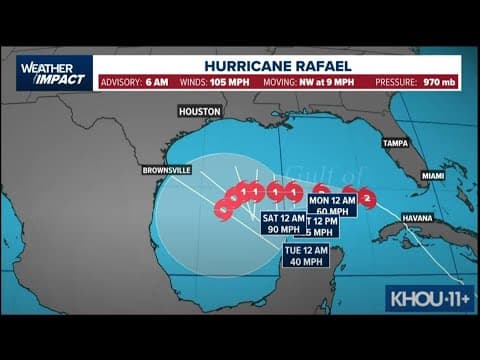 Hurricane Rafael: Tracking the Cat. 2 storm in the Gulf of Mexico | Big change in track