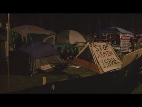UCSD students establish encampment, USD students lead Gaza memorial