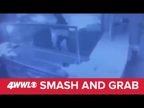 RAW: Thieves smash truck into New Orleans donut shop, steal ATM
