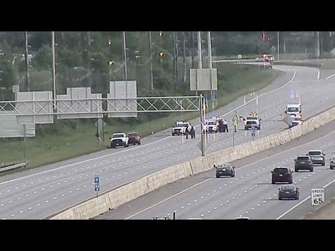 Motorcyclist injured after 2-vehicle crash on I-71 in south Columbus