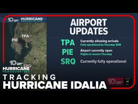 Tampa Bay-area airport's plans to reopen following Hurricane Idalia