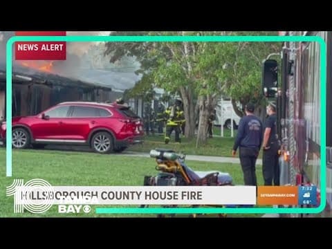 Hillsborough fire crews extinguish house fire