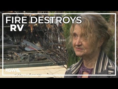 Woman loses RV home to propane heater fire