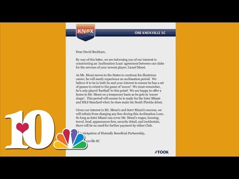 One Knoxville SC writes letter to Inter Miami to get Lionel Messi on a loan