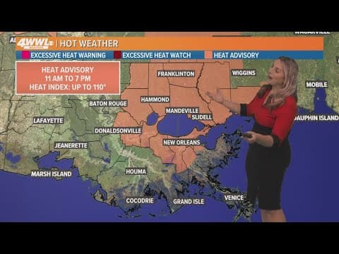 New Orleans Weather: Very hot and humid weekend with spotty rain