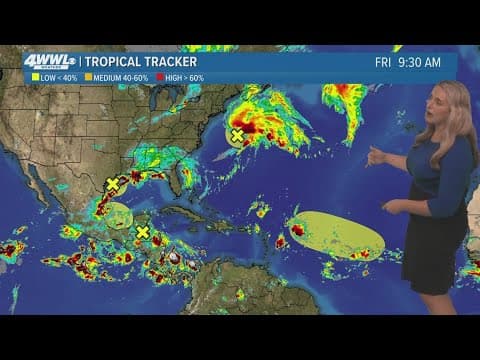 Friday 12 pm Tropical Update: Invest 90 brings tropical rain to the Gulf Coast