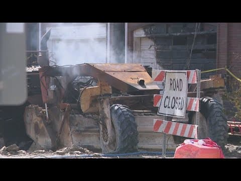 Construction worker hits gas line, starting fire in Montrose