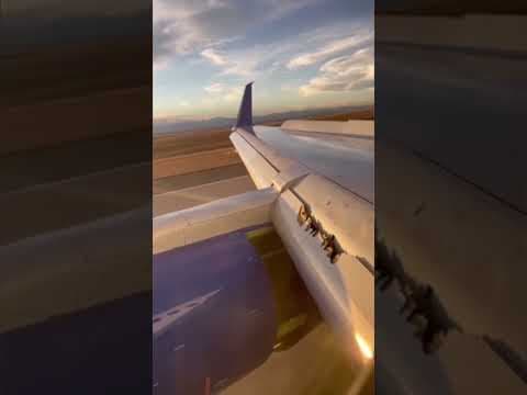 Passenger sees “part of wing falling apart” on United flight (🎥: Kevin Clarke)
