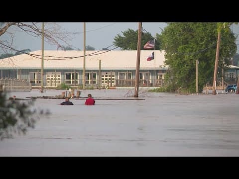 San Jacinto River still blocking roads in Channelview area